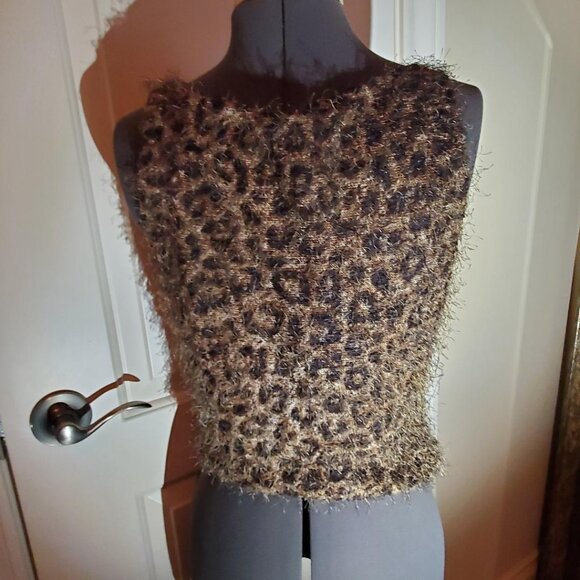 Animal Print Faux Fur Shell - Picture 1 of 4